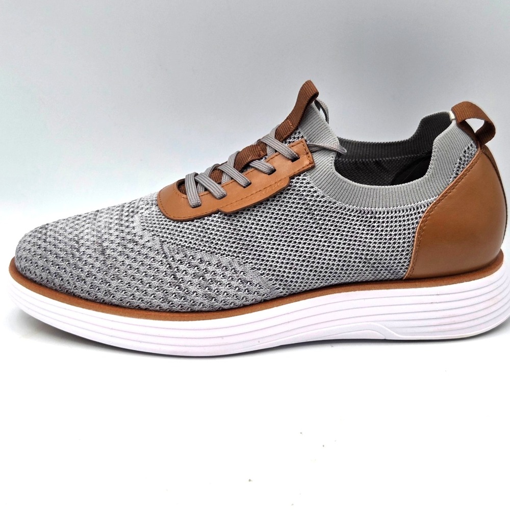 Bruno Marc Men's MaxFlex Oxford Dress Sneakeers  Gray and Brown Size‎ 7.5